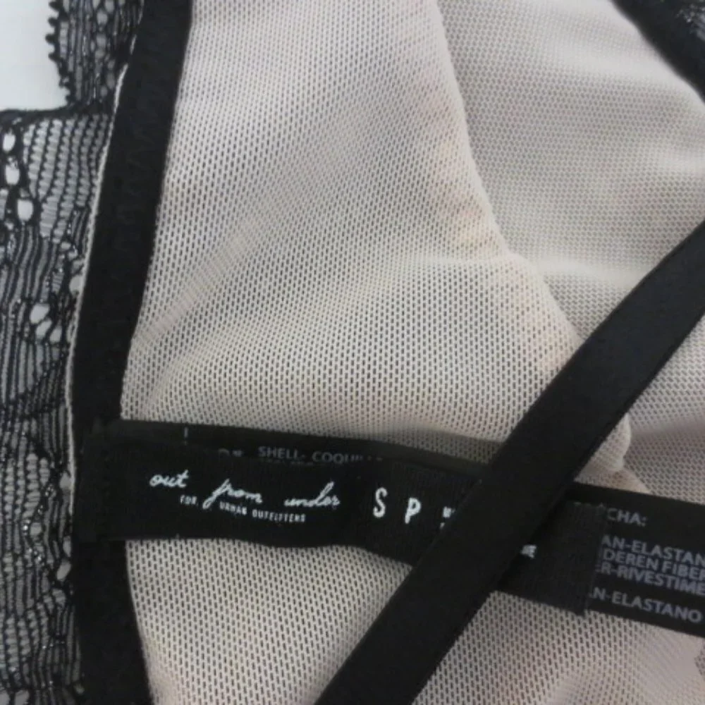 Urban Outfitters Black Lace Halter Bra